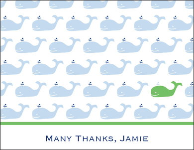 Whale Repeat Folded Note Cards